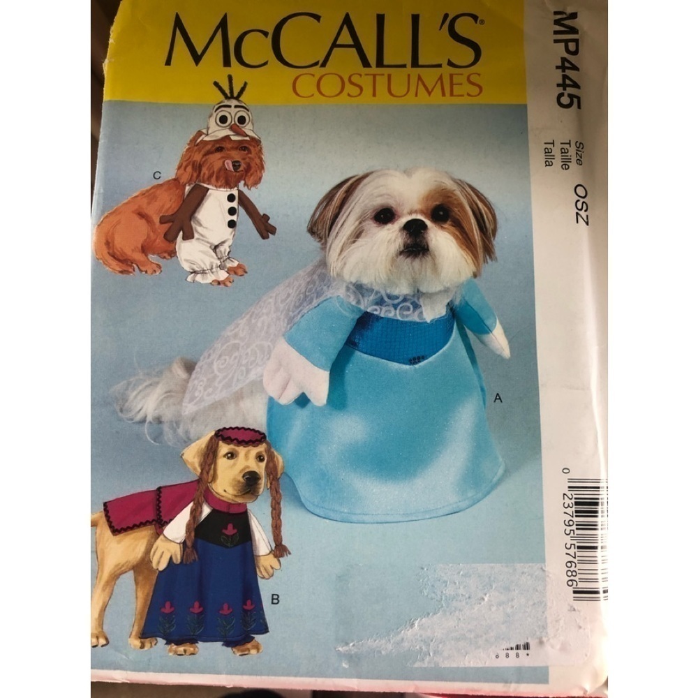 McCalls Pet Costumes Dog MP445 Opened Halloween Parade OS 2015